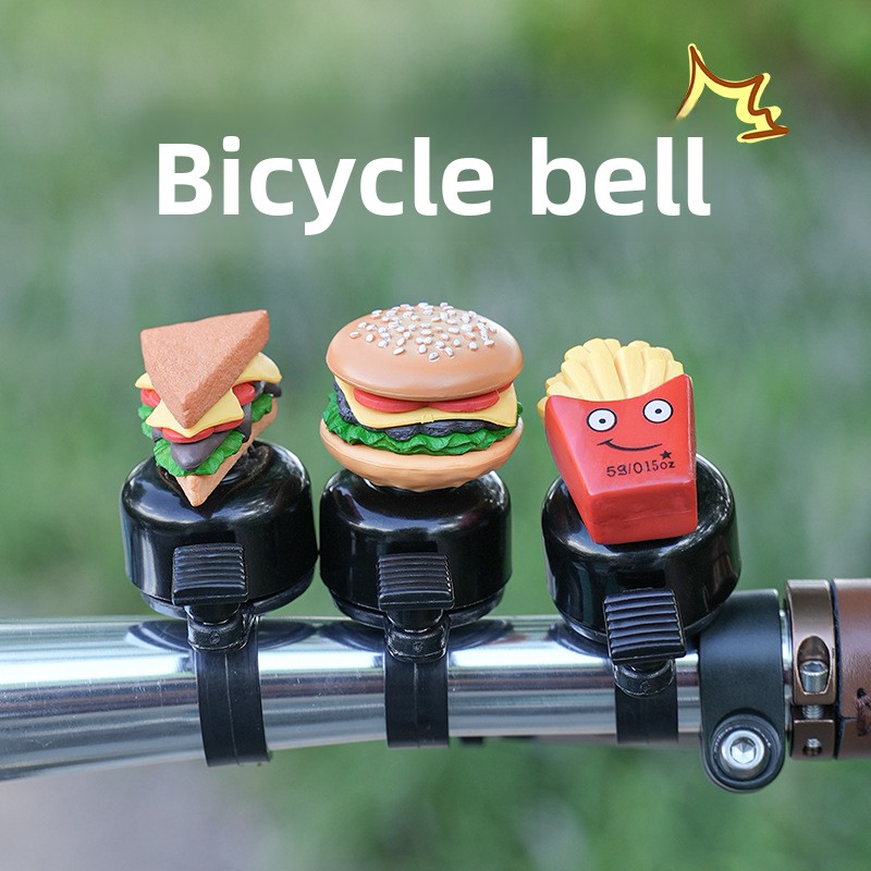 Mountain Biking In French - Timbre para bicicleta, cuerno, hamburguesa, patatas