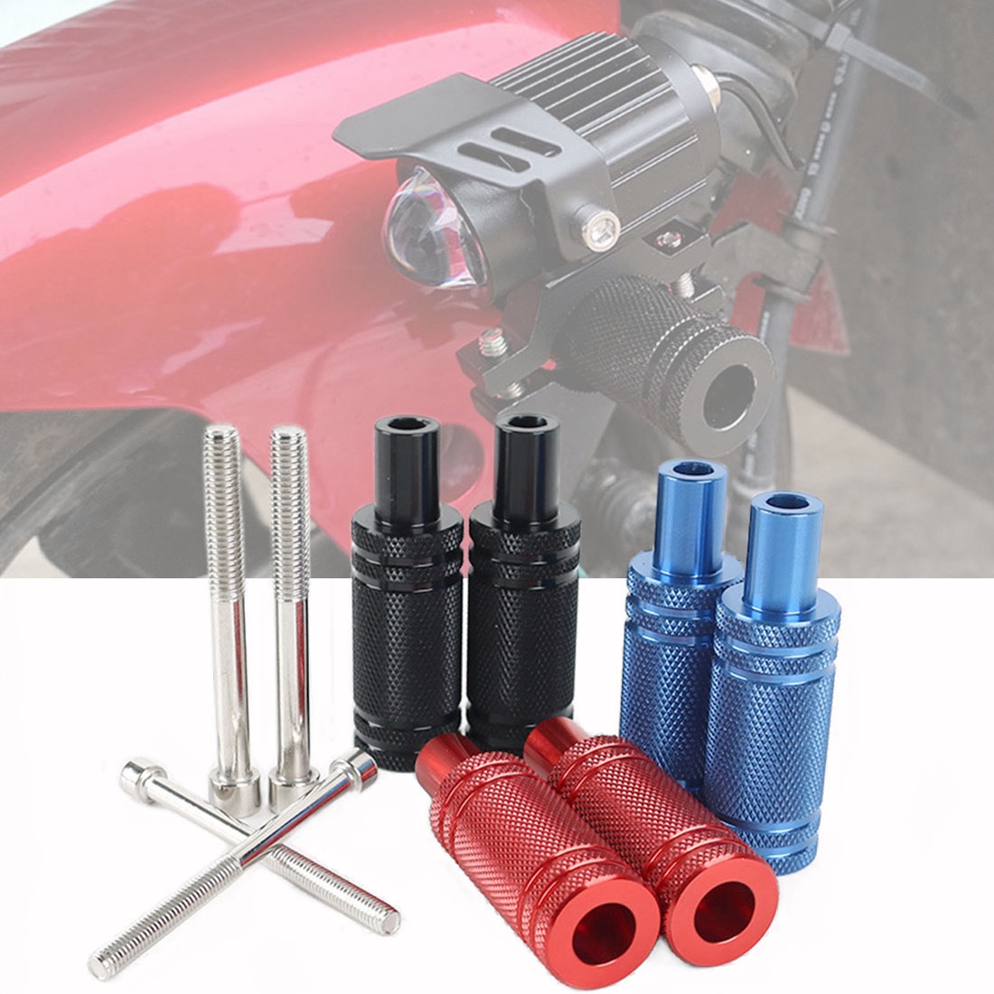 Mountain Biking Derby - Soporte ajustable para faro de motocicleta,