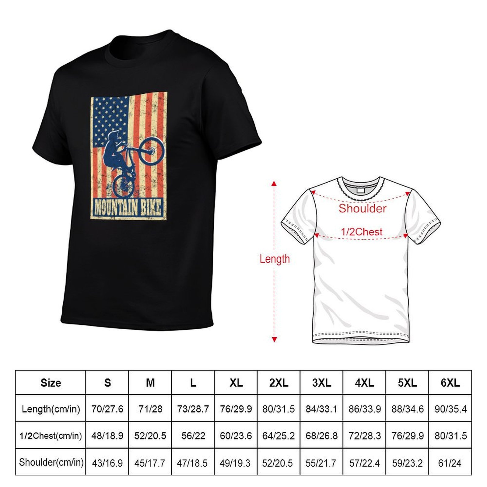 Camiseta con bandera americana - Mountain Biking Holidays reseña y precio