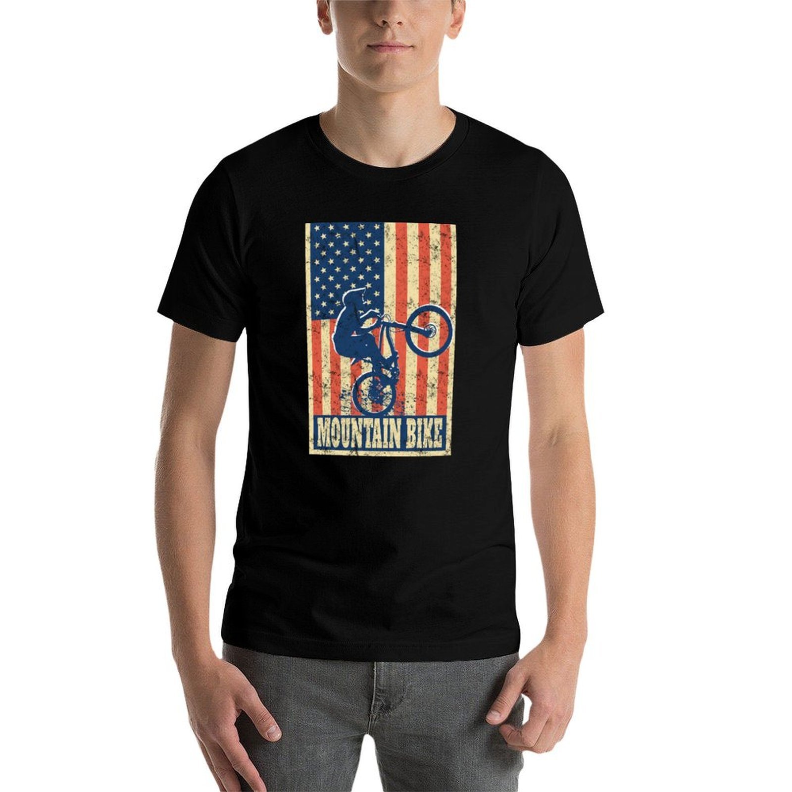 Camiseta con bandera americana - Mountain Biking Holidays reseña y precio