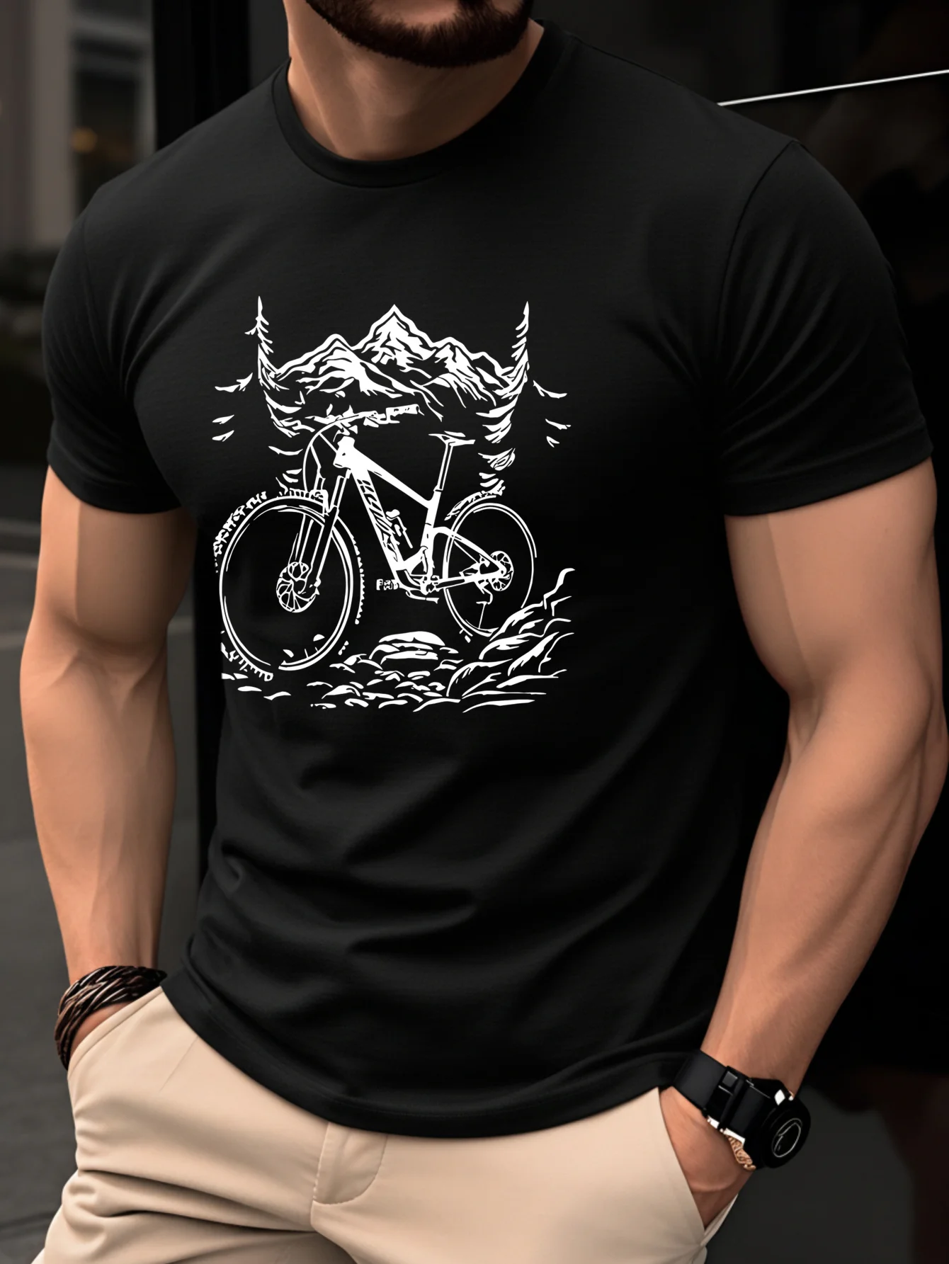 Camiseta 100% algodón para hom - Mountain Biking Holidays reseña y precio