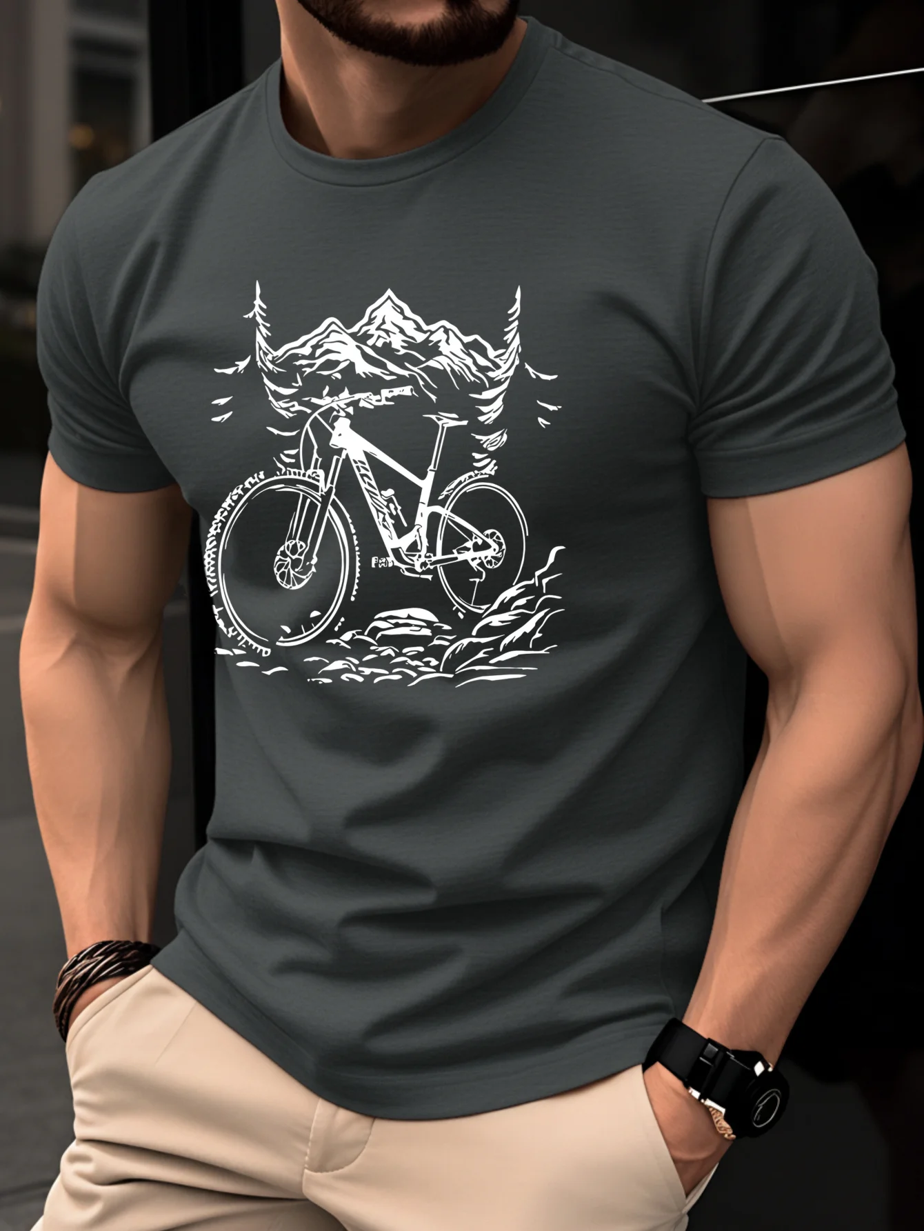 Camiseta 100% algodón para hom - Mountain Biking Holidays reseña y precio