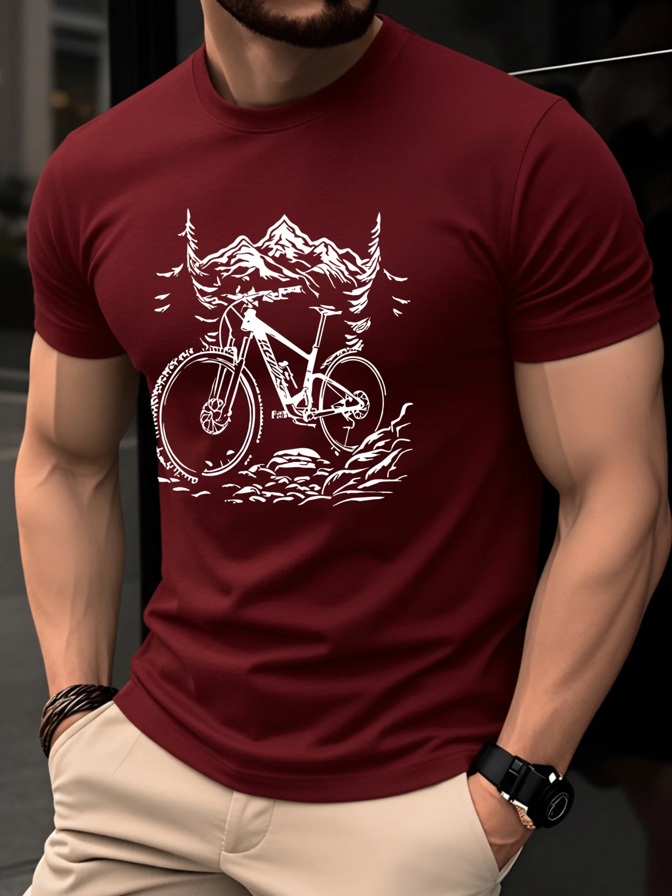 Camiseta 100% algodón para hom - Mountain Biking Holidays reseña y precio