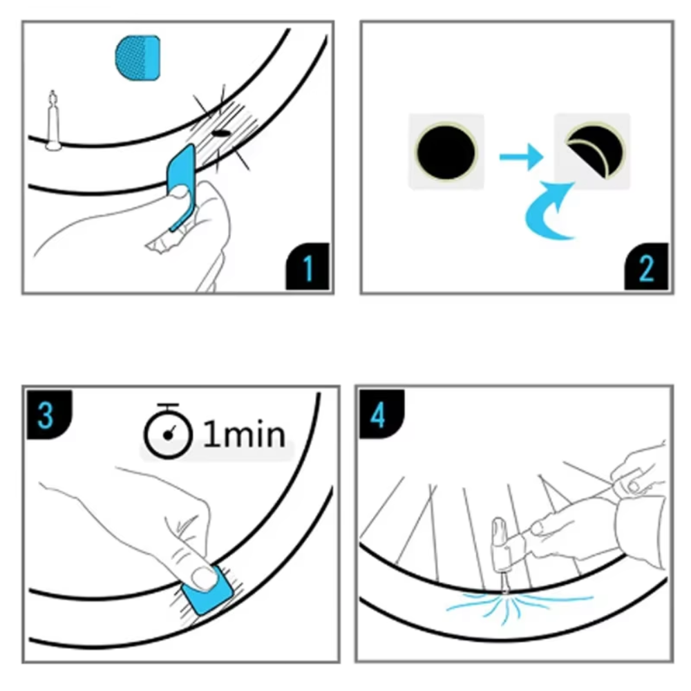 Parches para neumáticos de bic - Mountain Biking Kit reseña y precio